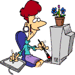 Picture of a carefree computer artist.