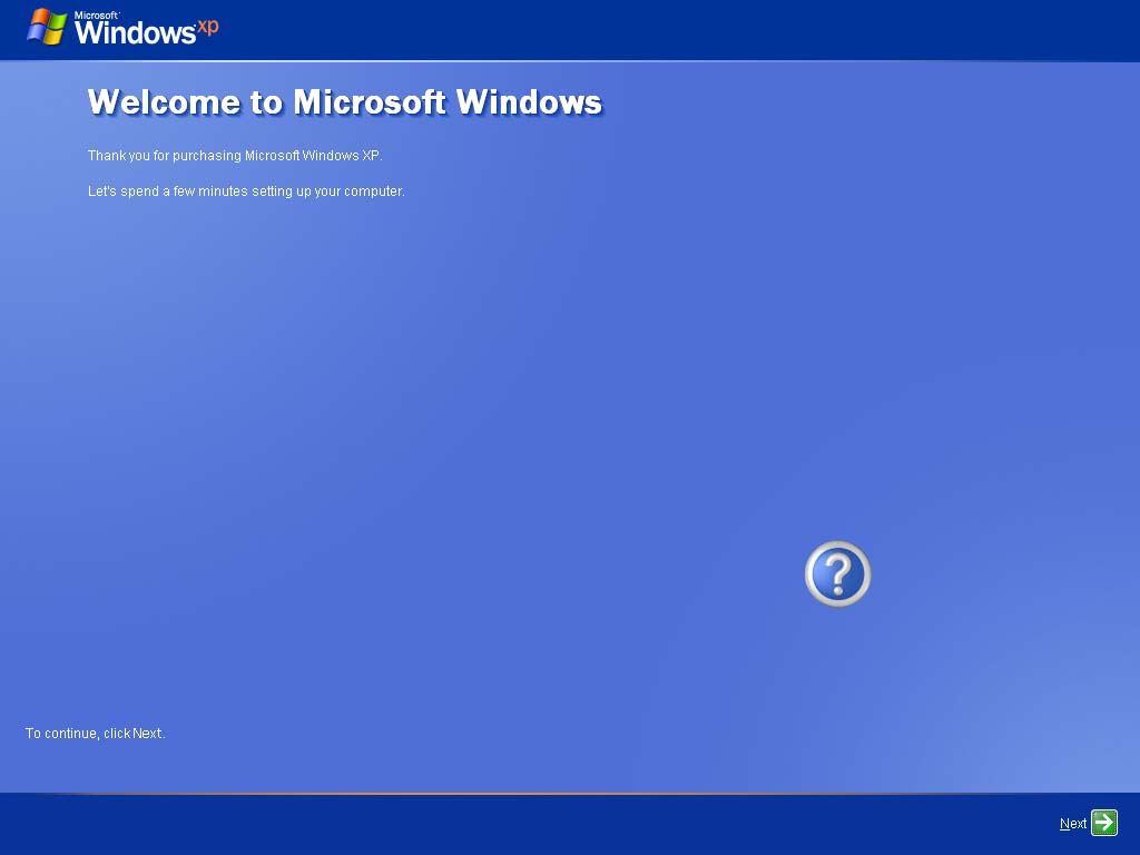 Welcom to Windows screenshot